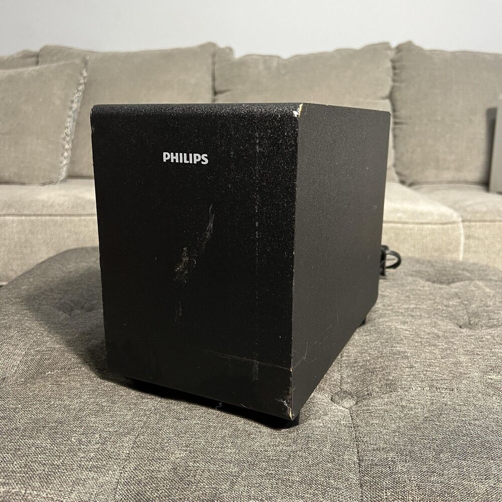 Philips Subwoofer Black Model TAN-TAS8505D/VD Wireless Pair Button 20W Audio